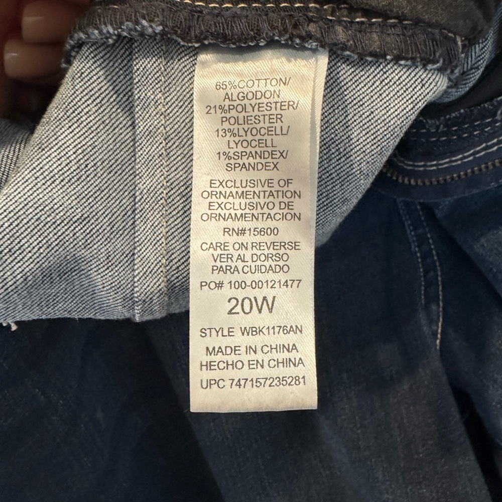 Democracy Dark Blue Ankle Jeans 20 W - Picture 4 of 5